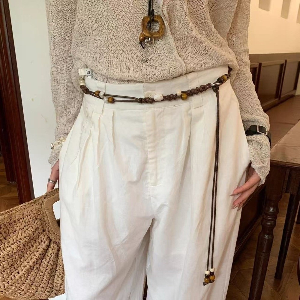 Ethnic Fashion Show - Ethnic Hand-Woven Waist Chain Wooden Bead