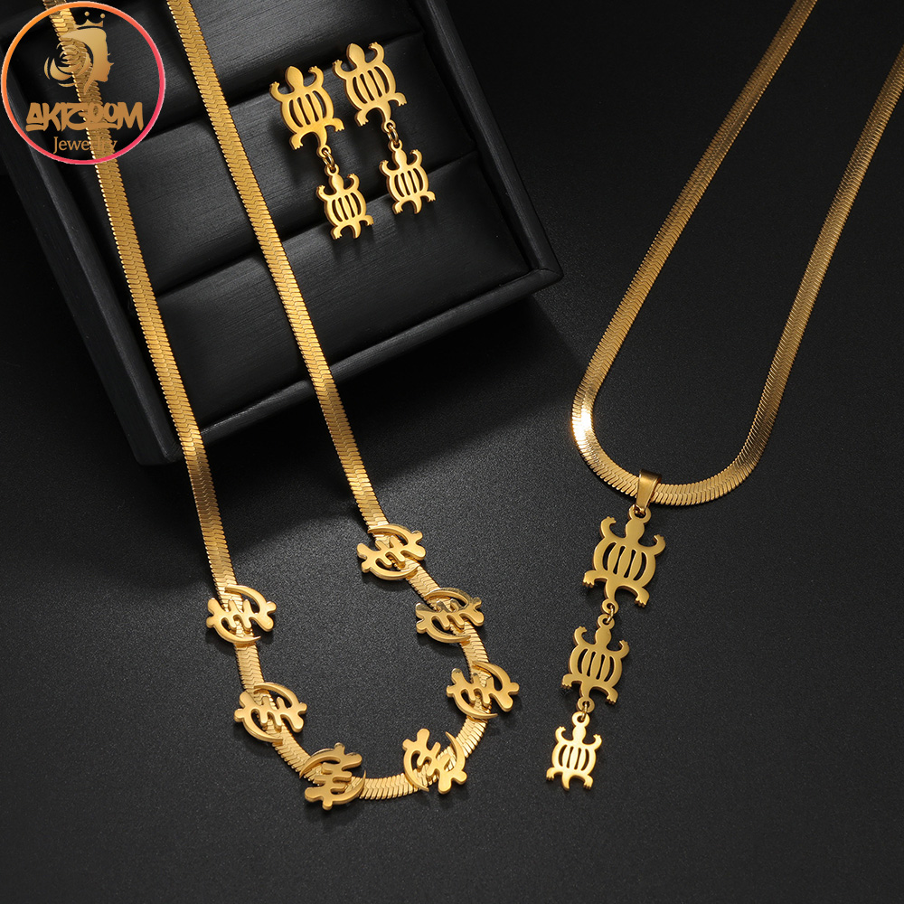 Ethnic Fashion Logo - Custom African Symbol Ethnic Pendant Necklace