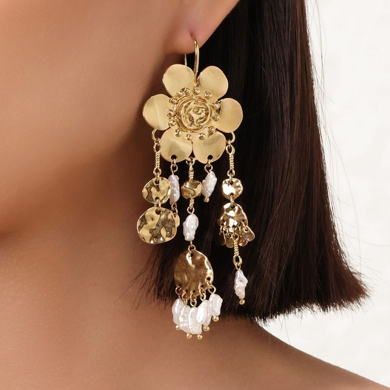 Exaggerated round Floral Pearl - đánh giá và giá Ethnic Fashion Show
