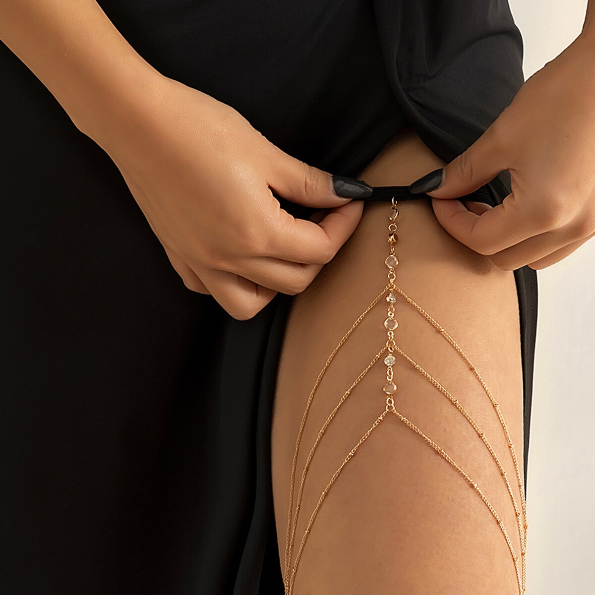 Boho Elastic Band Crystal Leg  - đánh giá và giá Ethnic Fashion Jewellery