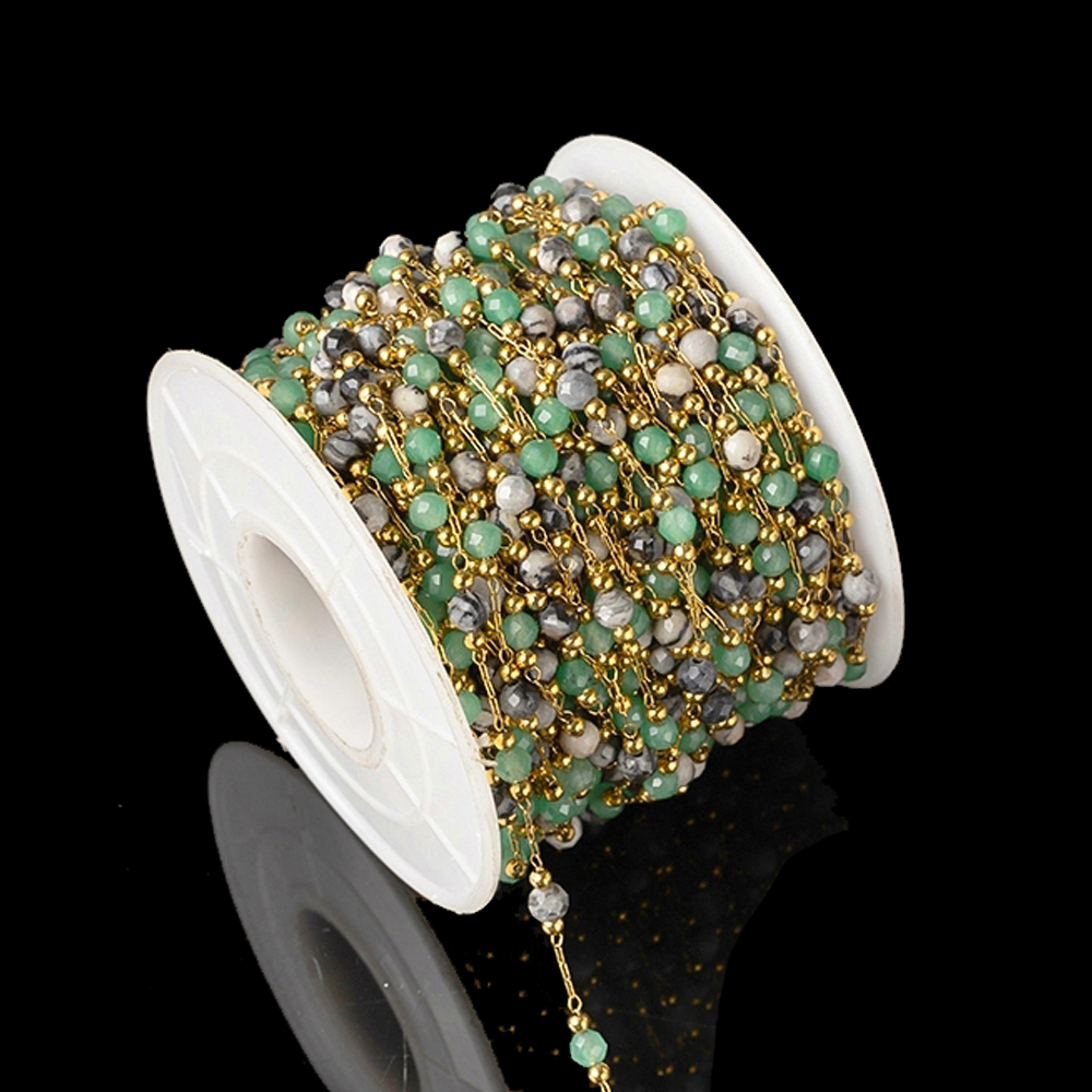 1Meter Elegant Mix Round Stone - đánh giá và giá Ethnic Fashion Jewellery